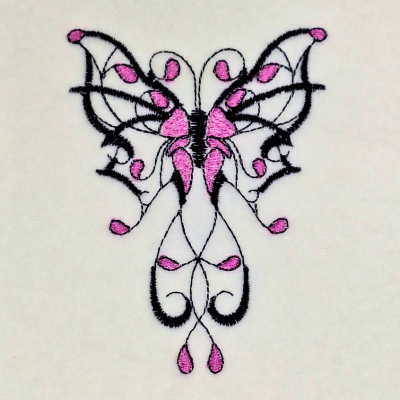 Fibromyalgia Awareness Butterfly Machine Embroidery Design
