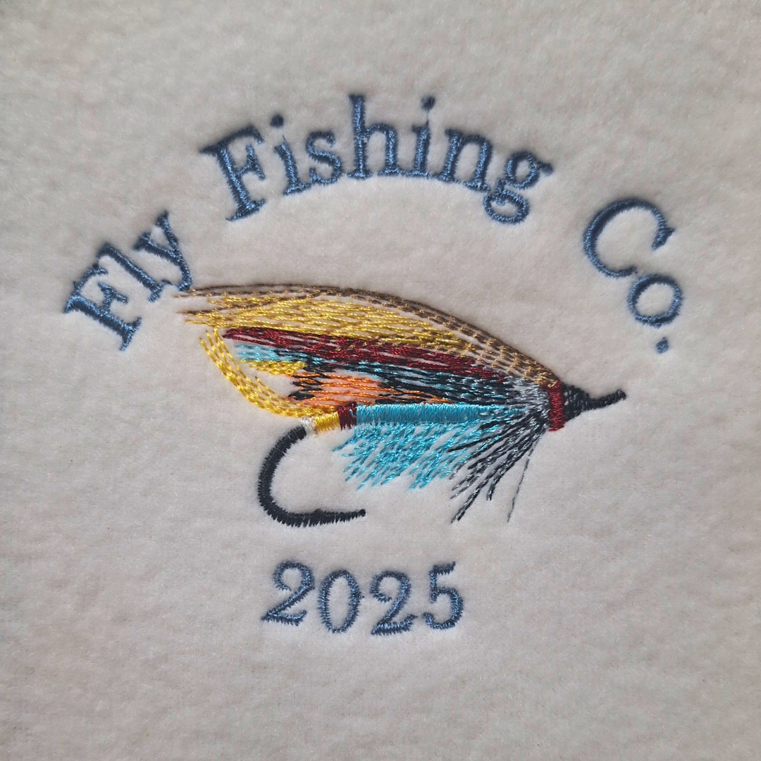 Fly Fishing Lure Logo Machine Embroidery Design