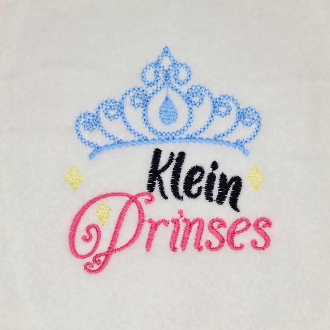 Klein Prinses Met Kroon Afrikaans Machine Embroidery Design