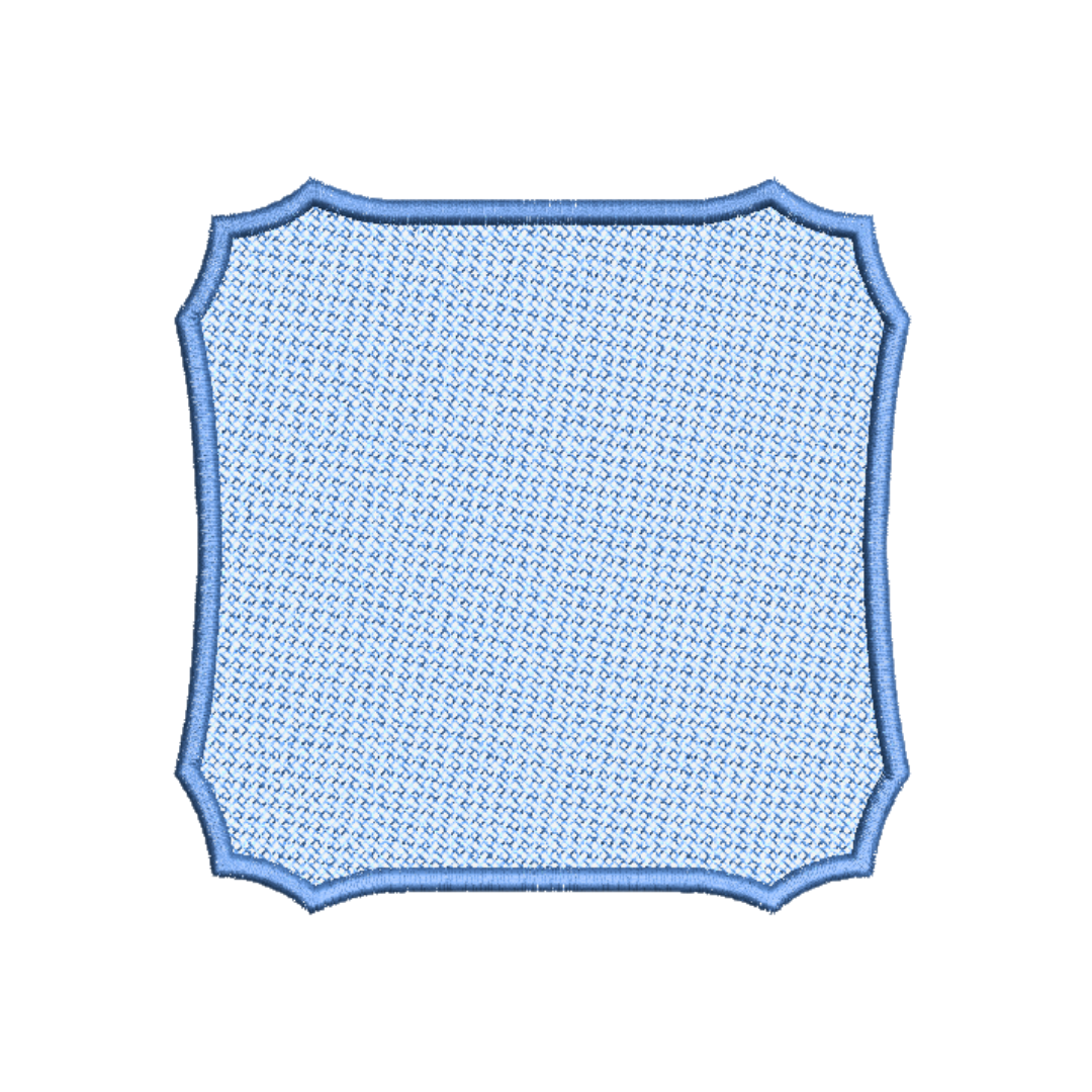 This is an image of a machine embroidery design by Stitches & Strokes featuring a Knockdown Stitch machine embroidery pattern for use on fluffy fabrics like terry cloth towels, fleece, and Mongolian fleece.