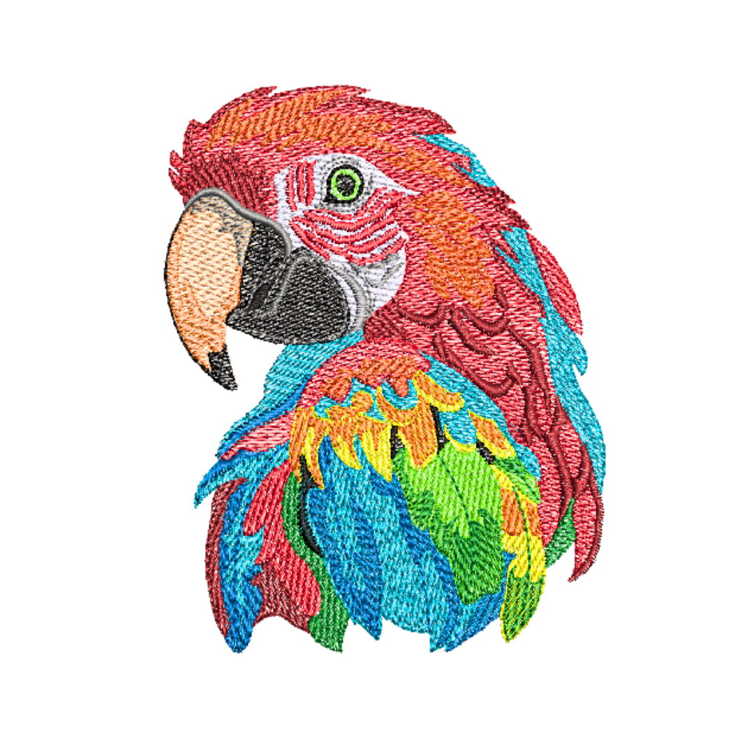 Macaw Parrot Machine Embroidery Design