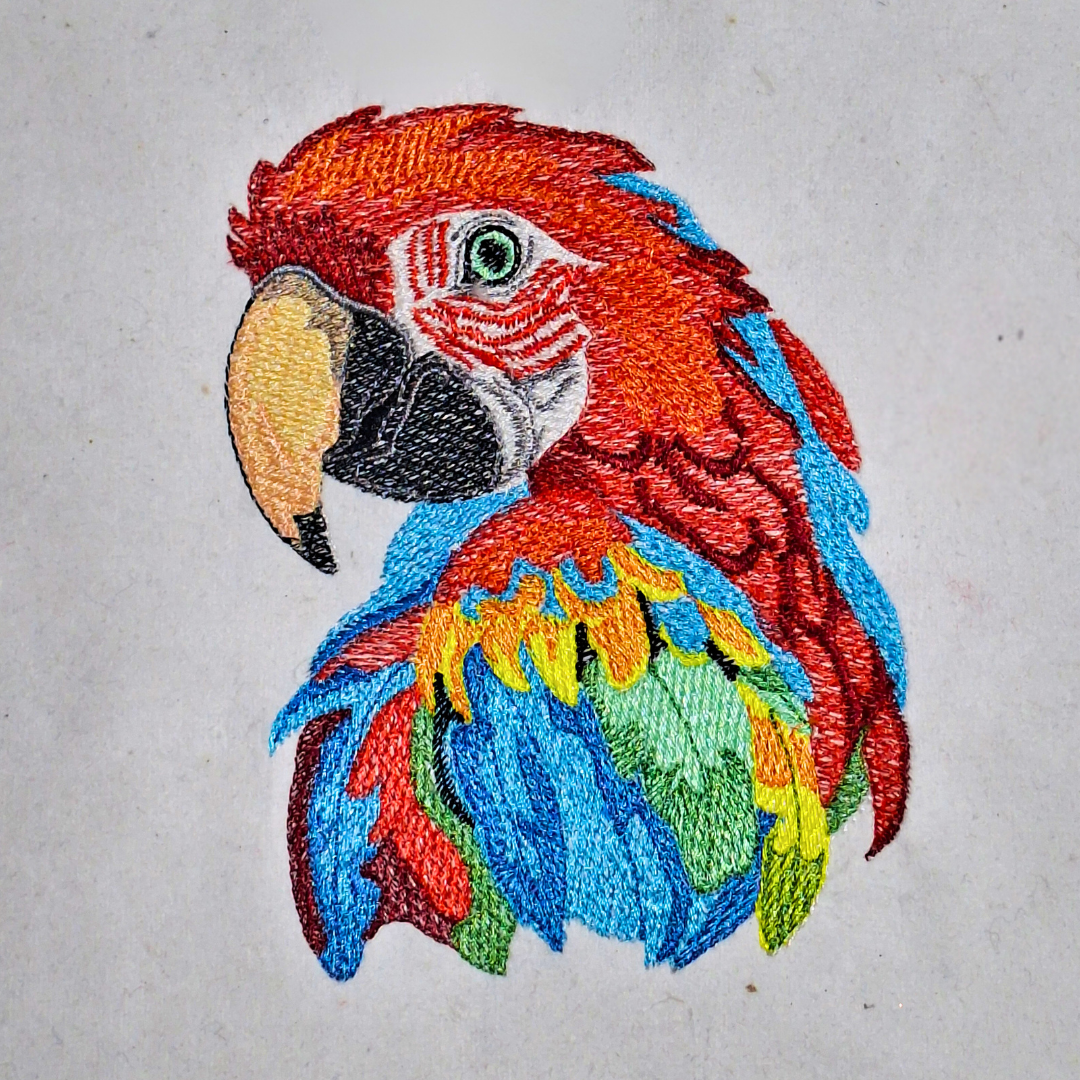 Macaw Parrot Machine Embroidery Design