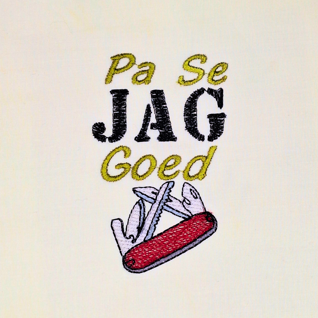 Pa Se Jag Goed Afrikaans Machine Embroidery Design
