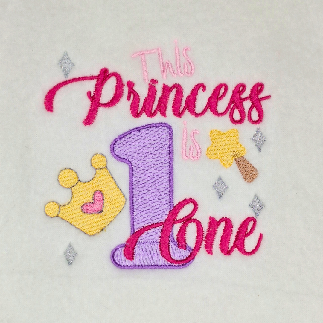 This Princess Is One Machine Embroidery Design