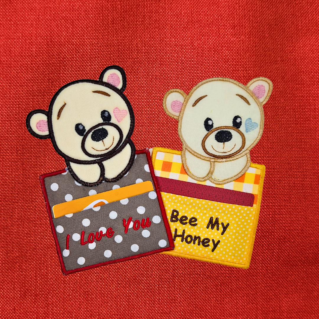 Make An Applique Bear Gift Card Holder Larger Than Your 4x4" Hoop