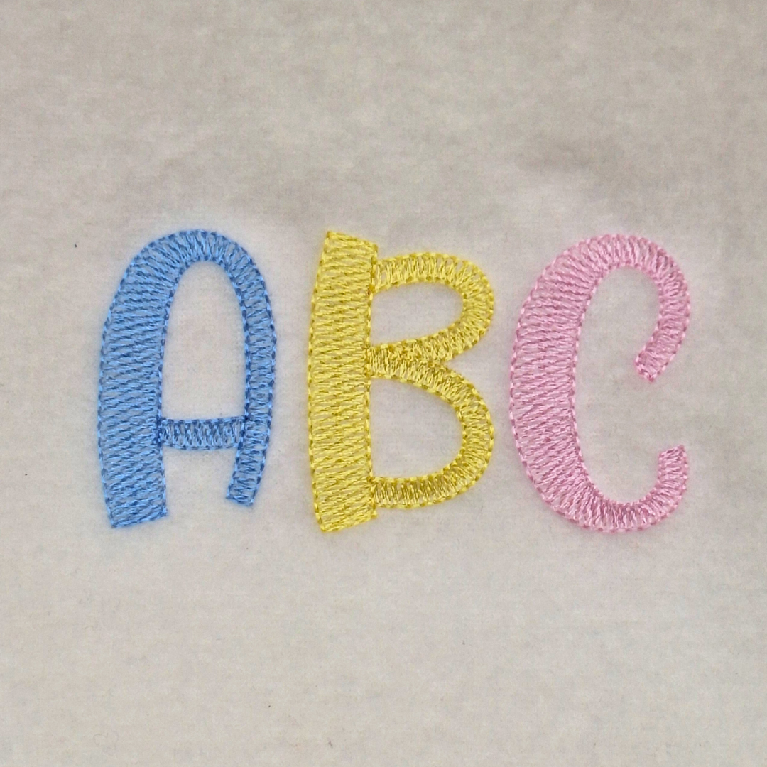 ABC Font Machine Embroidery Design