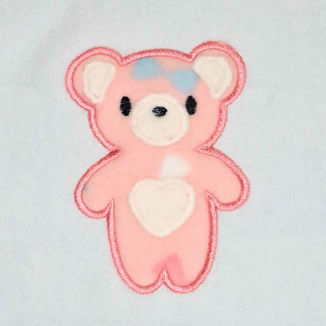 Applique Bear Machine Embroidery Design