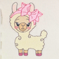 Baby Llama with Headband Machine Embroidery Design