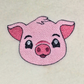 Baby Pig Face Machine Embroidery Design