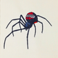 This is an image of a machine embroidery design featuring a Black Widow Spider. This Black Widow Spider machine embroidery design is perfect for embroidery on t-shirts, as well as decorations and gifts for Halloween.