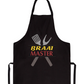 This is an image of a machine embroidery design featuring a "Braai Master" quote and braai utensils. This Braai-themed machine embroidery design is perfect for embroidery on t-shirts and aprons. This Braai machine embroidery design will make the perfect Father's Day Gift.