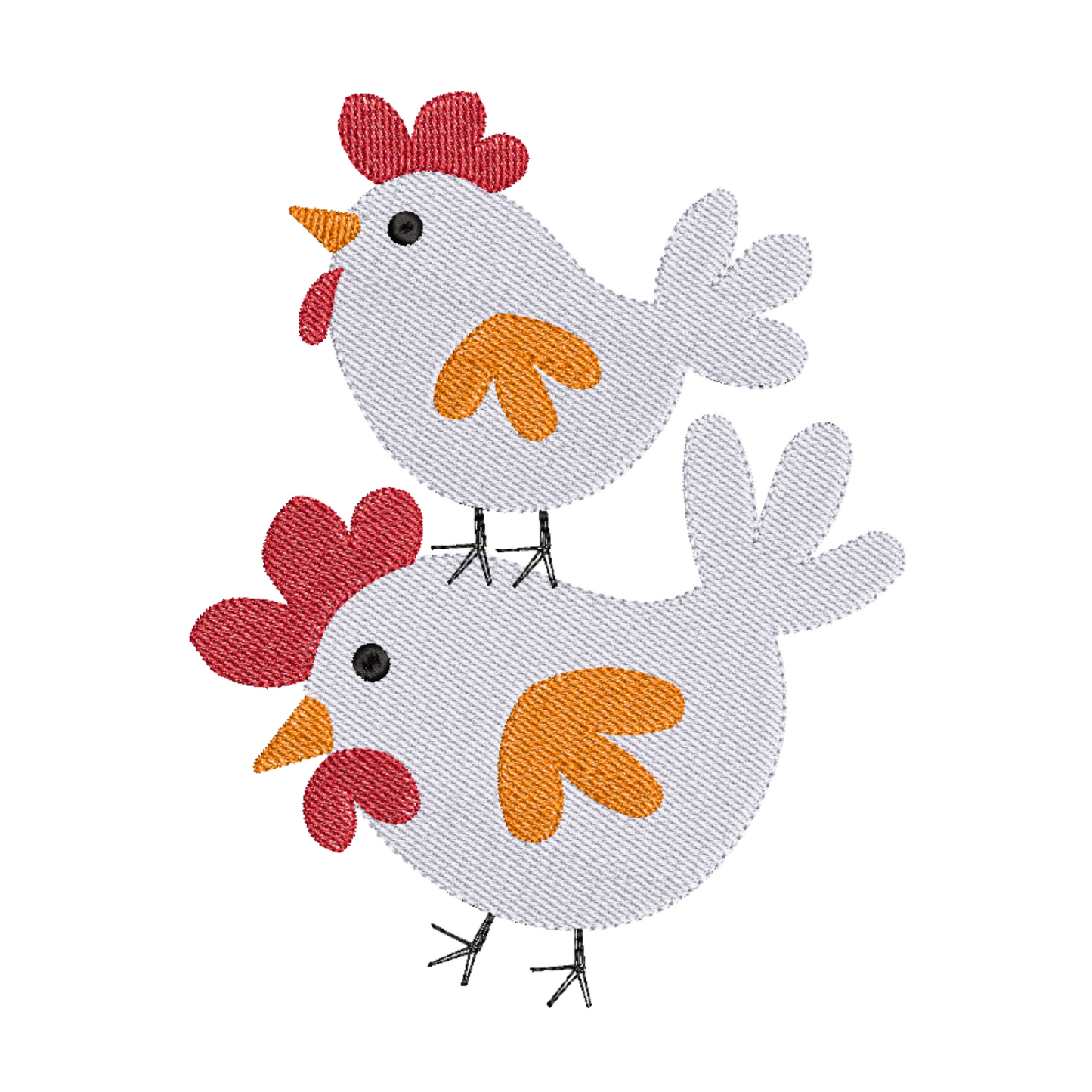 Cartoon Chicken Machine Embroidery Design Bundle