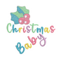 This is an image of a Christmas Newborn baby machine embroidery design in baby pastel colors