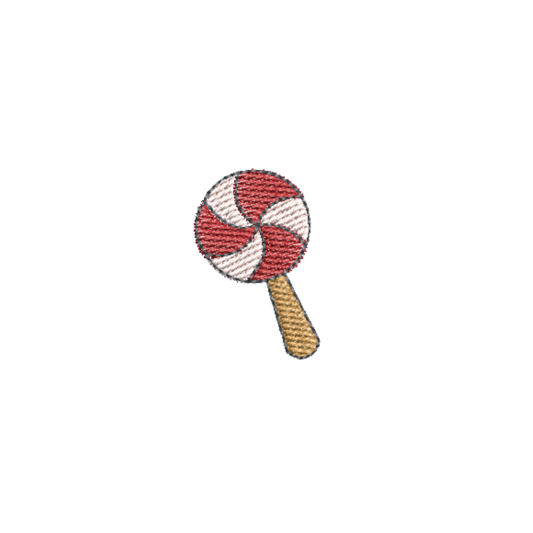 Christmas Miniatures - Lollypop Machine Embroidery Design