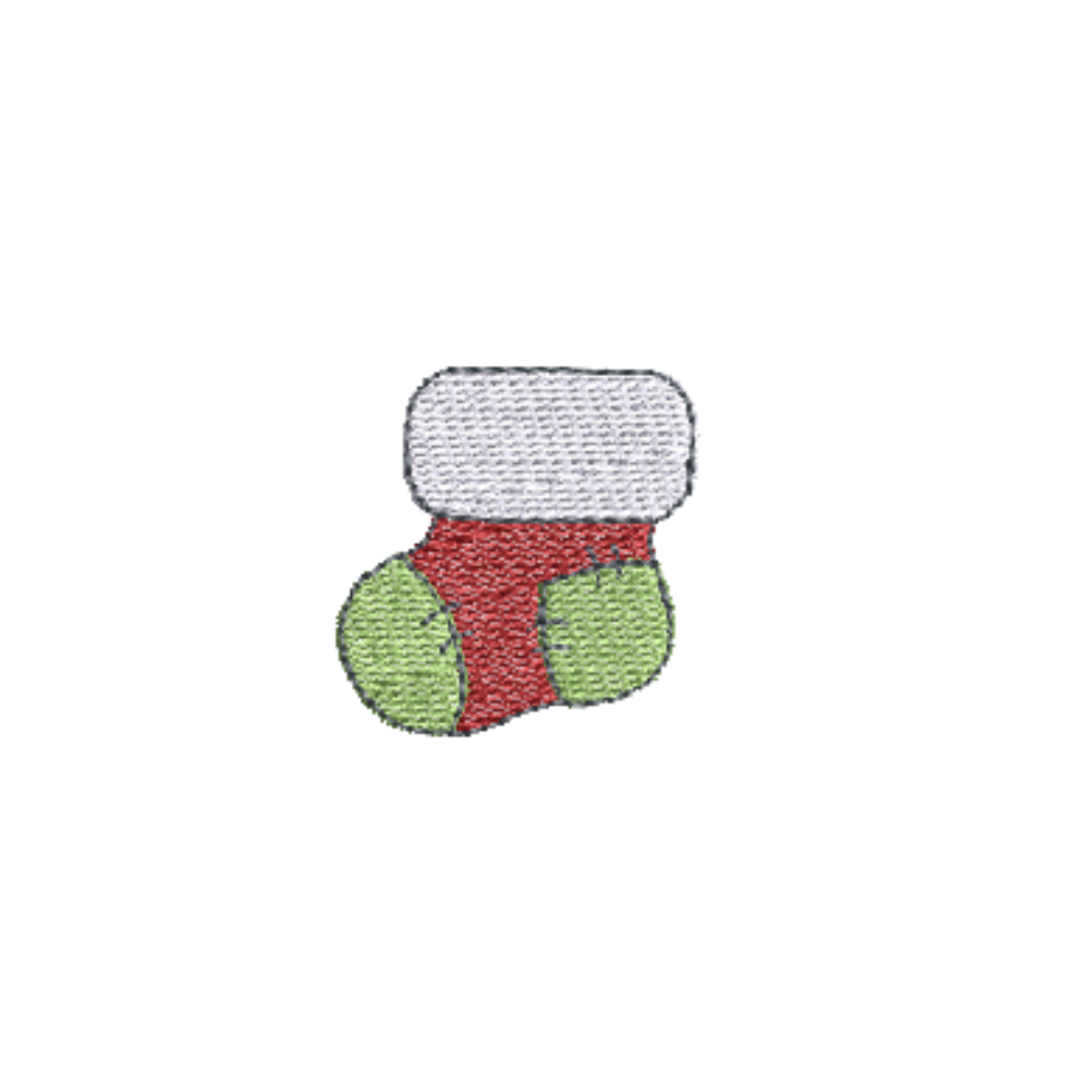 Christmas Miniatures - Stocking Machine Embroidery Design