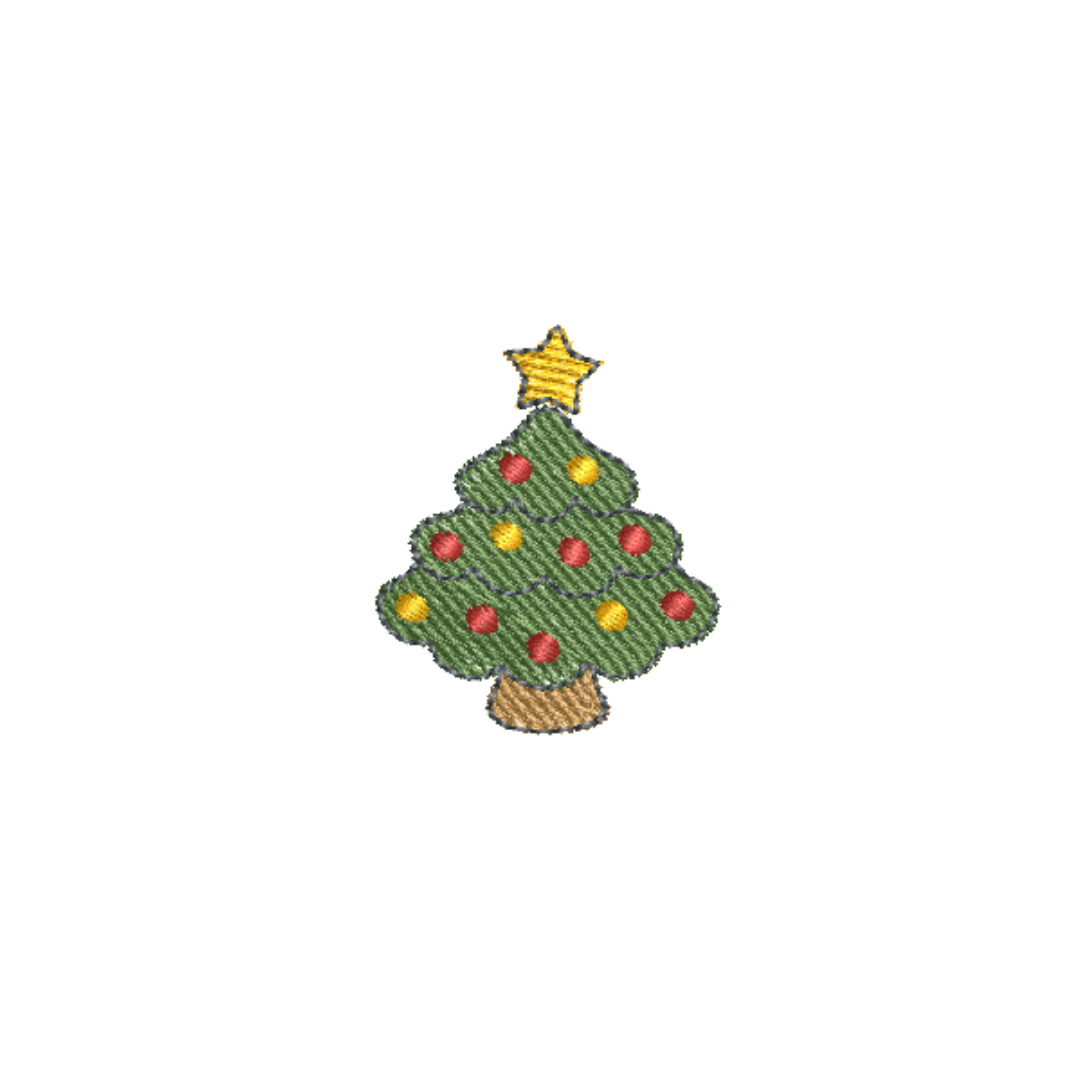 Christmas Miniatures - Tree Machine Embroidery Design