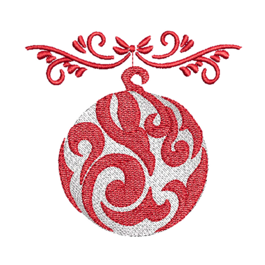 Christmas Ornament Machine Embroidery Design