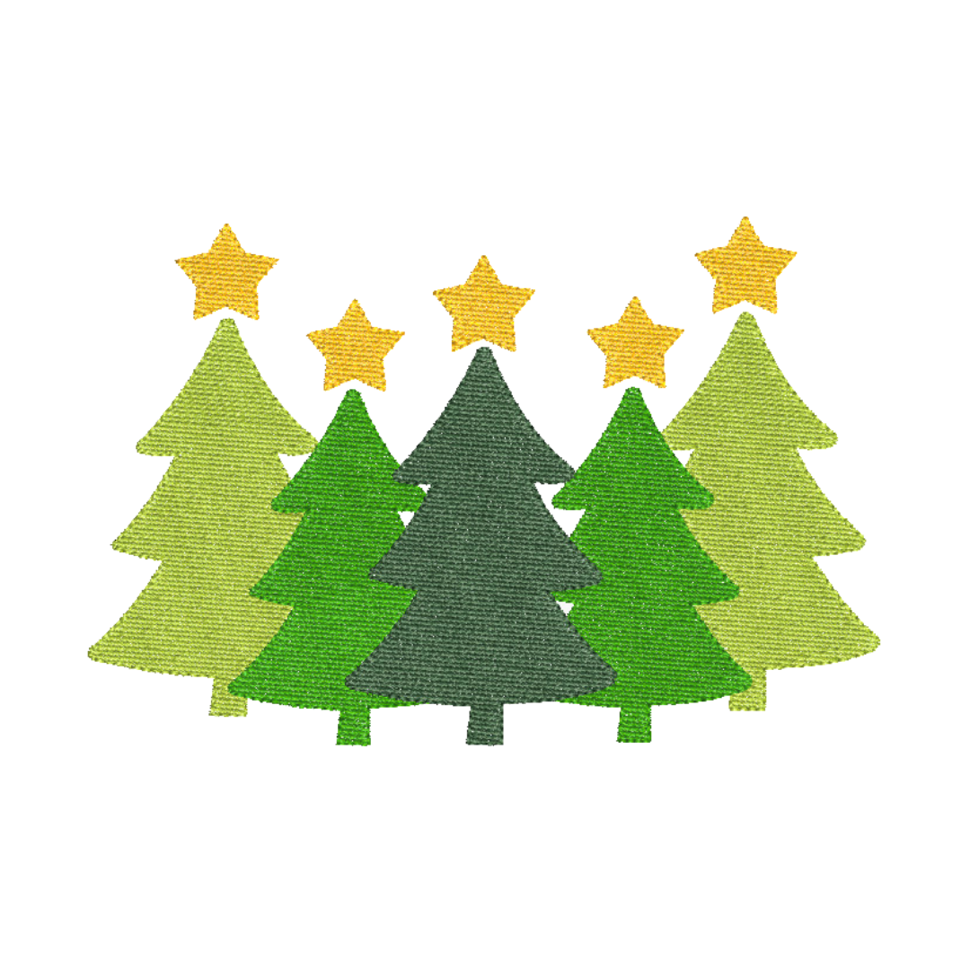 Christmas Trees Machine Embroidery Design