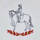 Dressage Rider and Horse Machine Embroidery Design