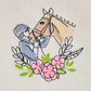 Dressage Horse and Rider Machine Embroidery Design