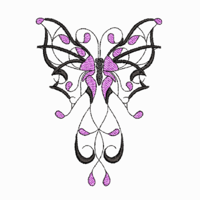 This is an image of a machine embroidery design of the purple associated with Fibromyalgia Awareness. This fibromyalgia awareness butterfly machine embroidery design is perfect for embroidery on t-shirts and accessories like tote bags for ladies who suffer from or who would like to raise fibromyalgia syndrome awareness.