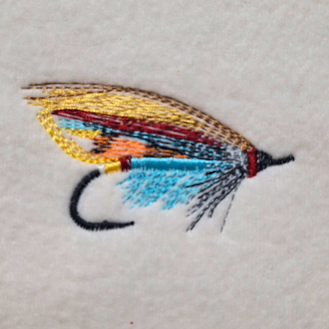 Fly Fishing Lure Machine Embroidery Design