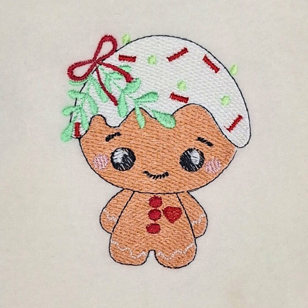 Gingerbread Christmas Cookie Machine Embroidery Design