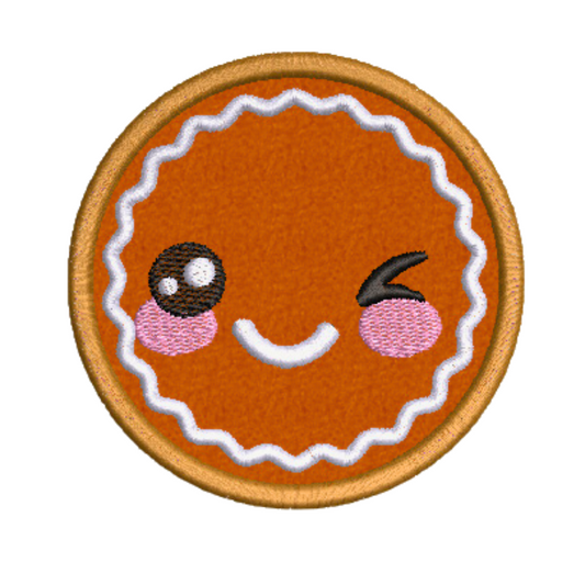 Gingerbread Cookie Face Applique Coaster Design