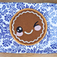 Gingerbread Cookie Face Applique Coaster Design