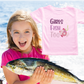 Girls Fish Too Quote Machine Embroidery Design