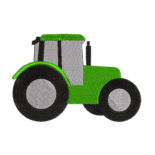 Green Tractor Machine Embroidery Design