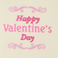 This is an image of a machine embroidery design featuring a "Happy Valentine's Day" Quote with filigree borders.