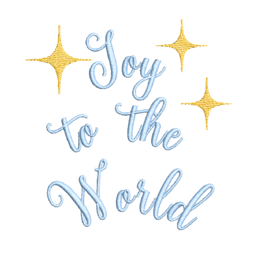 Joy To The World Quote Machine Embroidery Design