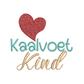 Kaalvoet Kind Afrikaans Quote with Red Heart Machine Embroidery Design