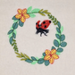 Ladybird In Flight Machine Embroidery Design