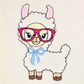 Llama with Sunglasses Machine Embroidery Design