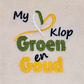 This is an image of a machine embroidery design by Stitches and Strokes, featuring a South African Afrikaans Sports Support Quote: "My Hart Klop Groen en Goud" This Afrikaans quote machine embroidery design is perfect for embroidery on South African Sprorts Team T-shirts, Jackets, and accessories like Sports Bags.