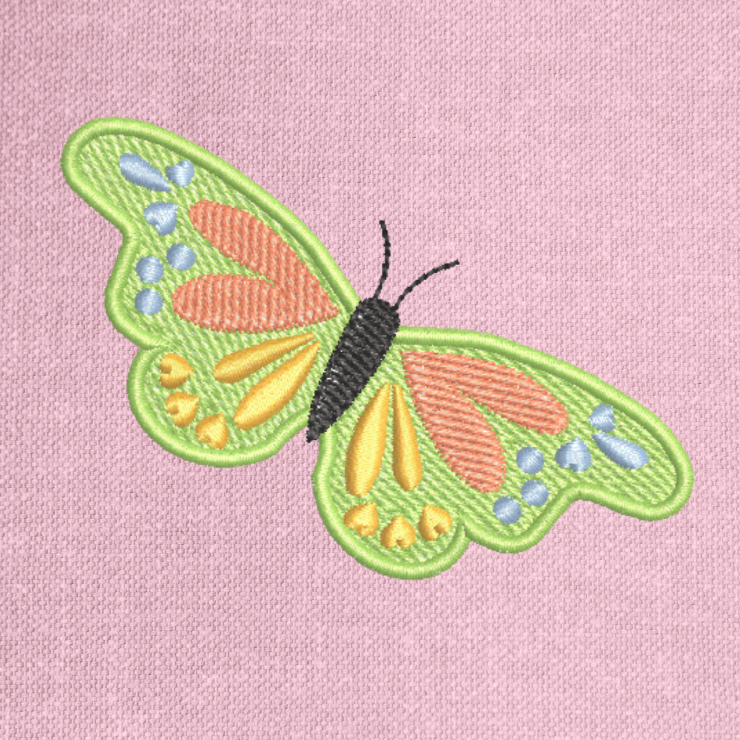 Pastel Butterfly Machine Embroidery Design