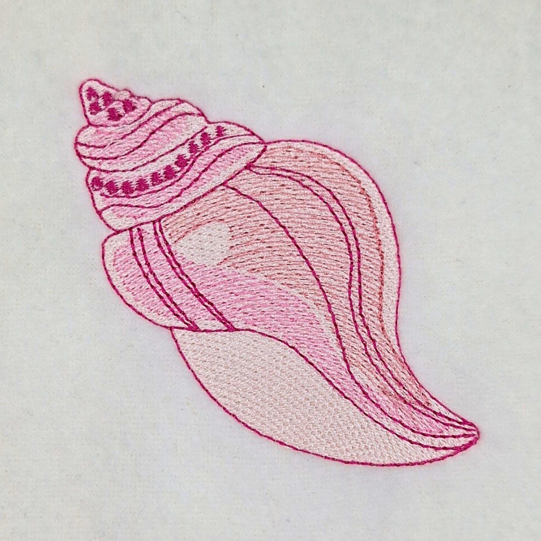 Pink Sea Shell Machine Embroidery Design