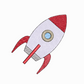 This is an image of a space ship machine embroidery design in grey and red. This spaceship is ideal for embroidery on baby onesies and t-shirts for toddlers.