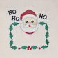 Santa Clause Face In Holly Frame Machine Embroidery Design