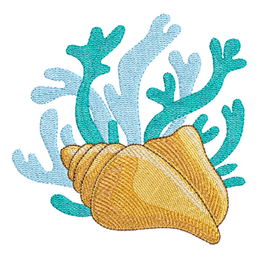 Sea Shell Machine Embroidery Design