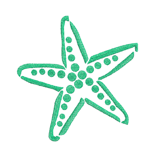 Sea Star Fill Stitch Machine Embroidery Design