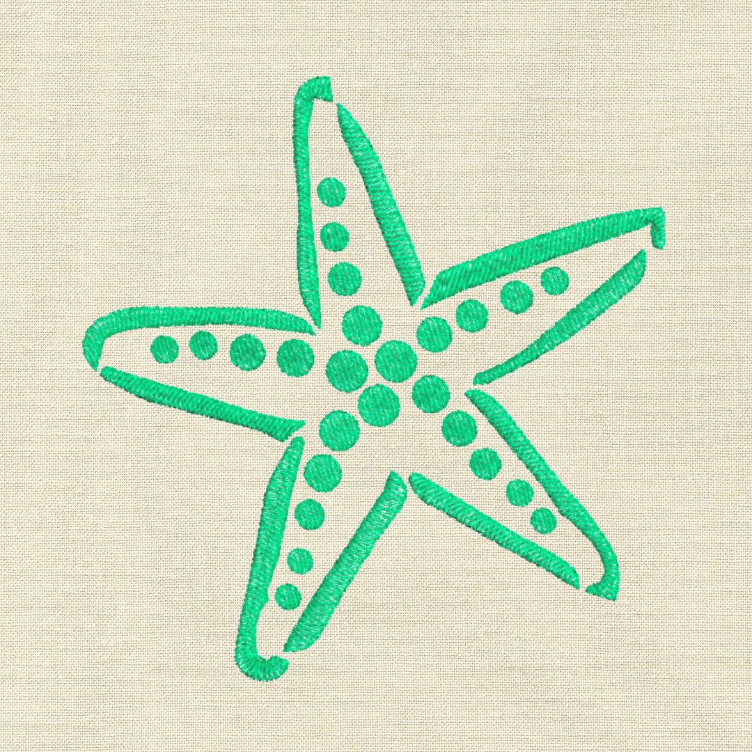 Sea Star Fill Stitch Machine Embroidery Design