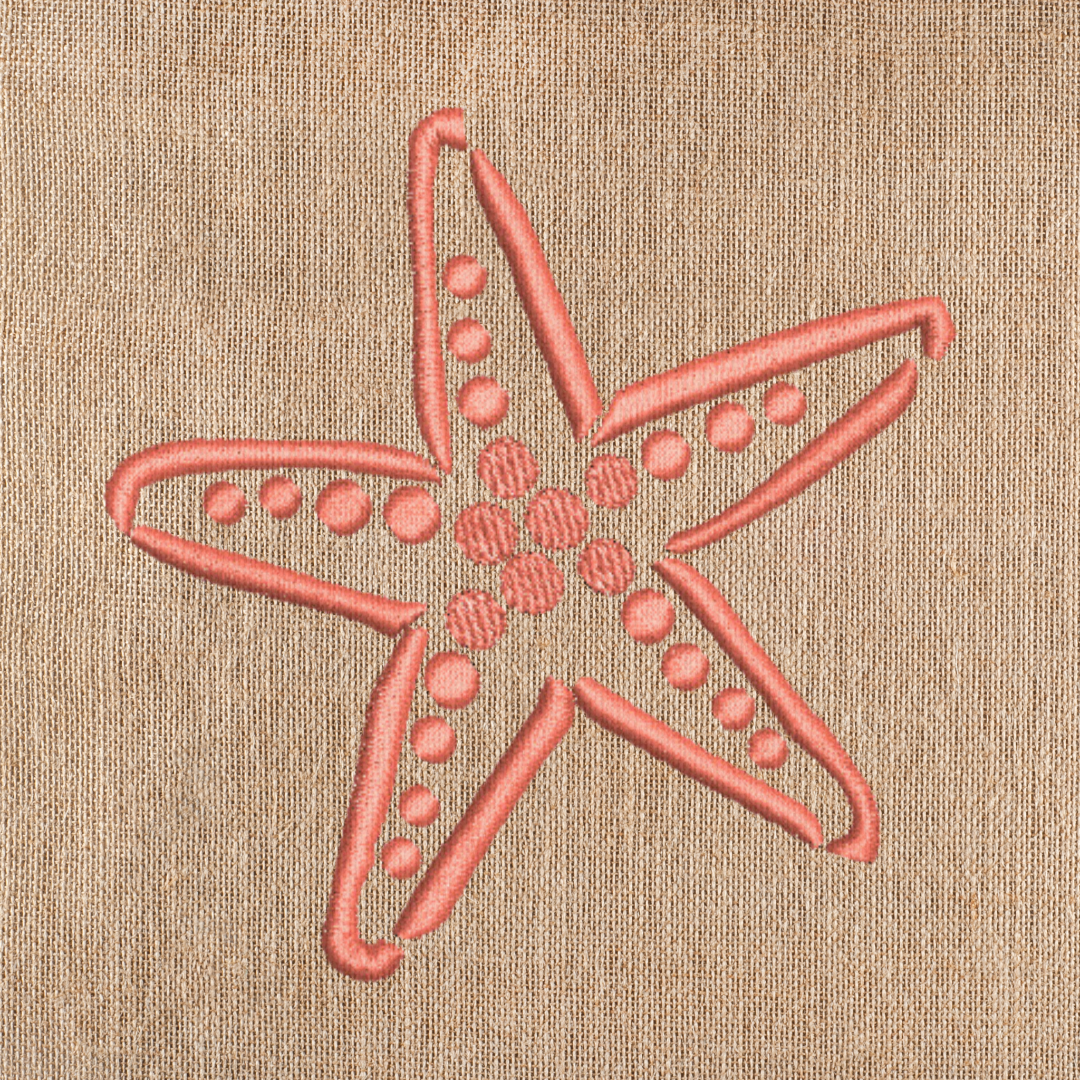 Sea Star Machine Embroidery Design