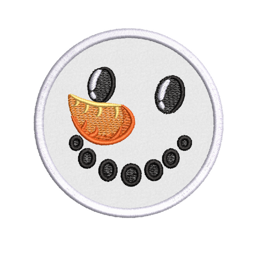 Snowman Face Applique Coaster Design