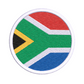 This is an image of a machine embroidery design by Stitches & Strokes, featuring a South African Flag 80mm(8cm) Round Patch that can be embroidered directly onto the desired fabric, or embroidered separately and sewn or ironed onto the item of choice. This South African Flag Patch Machine Embroidery Pattern is perfect for embroidering on sports team's t-shirts, golf shirts, jackets, blazers, and accessories like Sports Bags.