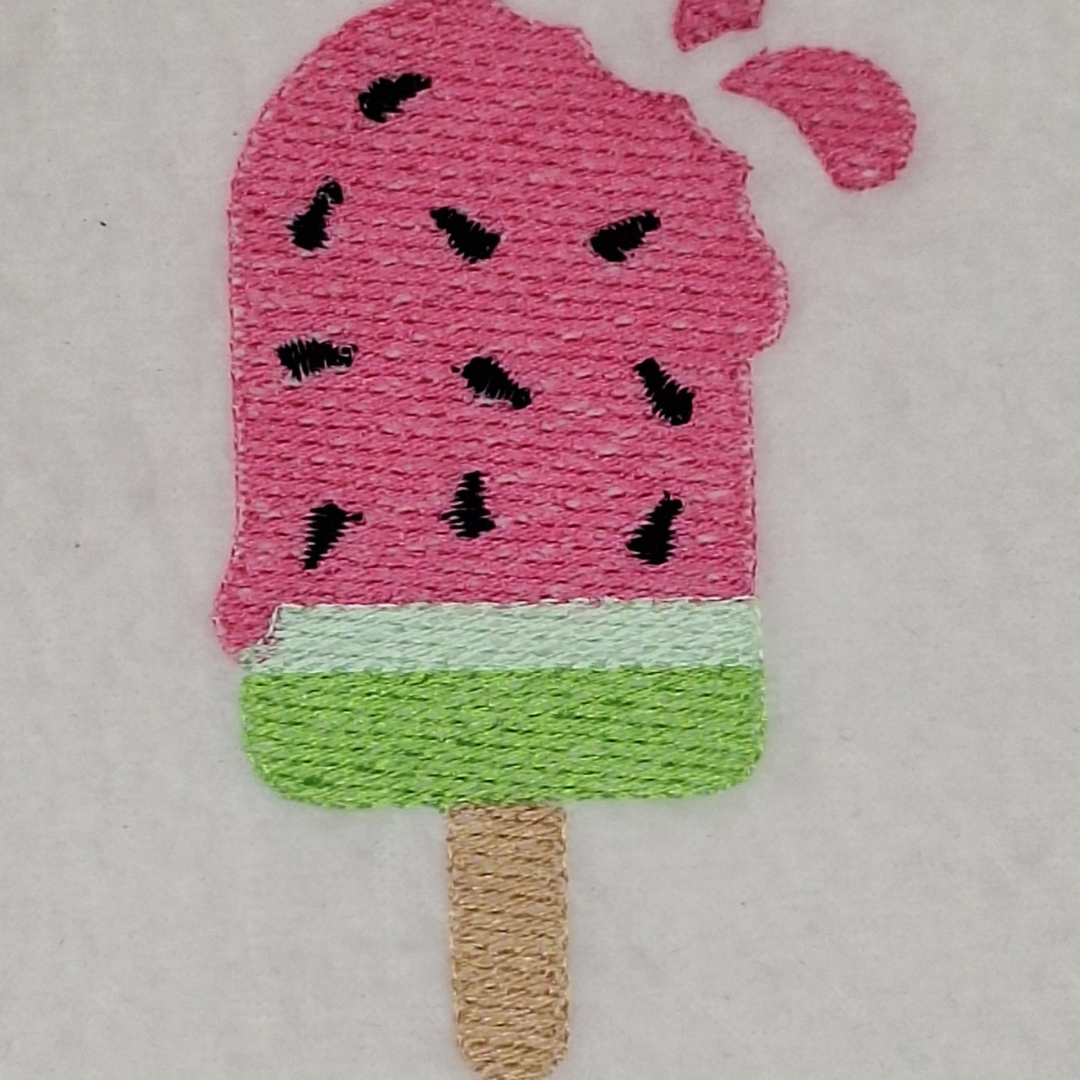 Watermelon Ice Lolly Machine Embroidery Design