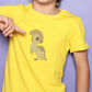 This is a baby dinosaur (Parasaurolophus) machine embroidery design. This is an unique original design that is perfect for embroidery on baby boys, and toddlers onesies, t-shirts, and more. This is an example of the baby dinosaur machine embroidery design on a boys' t-shirt.