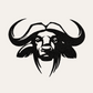 This is an image of a Buffalo face silhouette machine embroidery design. This Buffalo machine embroidery design can be used for hunting themed embroidery and to decorate shirts and accessories for men and boys.